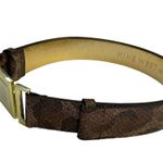 Nine West Synthetic Leather Belt Adjustable gold tone buckle size M/L Photo 4