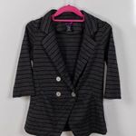 Y2K Striped Three Quarter Sleeve Jersey Blazer Size L Photo 0