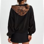Free People #53 NWT Headscarf Hoodie in Cheetah Combo Photo 2