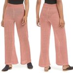 Free People Summer Nights Wide Leg Sweater Knit Pants Rose Coral Size Small Photo 12