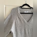 Gap NWT Old Navy Gray V-Neck Fitted Long Sleeve Sweater Dress Size Large Photo 1