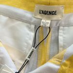 L'Agence L’Agence Vittoria Linen Blend Shorts, Yellow & White Stripes Size 2 New w/Tag Photo 11