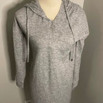 Cable & Gauge Cable Gauge Gray Heathered Knit Quarter Zip Hoodie Dress Mini Casual Lounge S Photo 0