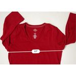 st. john's bay 2/$12  Essential Red V-neck T-shirt sz Small Causal Minimalist‎ Photo 4