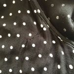Polka Dot Sleeveless Ruffle Hem Tank Dress Size Medium Black Photo 11