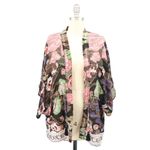 Free People Enchanted Blooms Kimono Cardigan Topper Sheer Floral One Size Photo 4