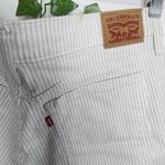 Levi's Blue and White Striped Mid Length Shorts Photo 2