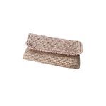 Vtg Woven Rattan Clutch Purse Women's Made In Japan Wicker Beach Pink Beige Boho Photo 1