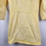 Retrofête Retrofete Willa Dress in Lemonade Yellow Large Mini 3/4 Sleeves Button NWT Denim Photo 6