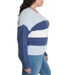 Lucky Brand NEW Blue Stripe Relaxed Fit Cable Knit Sweater Women’s Plus size XXL Photo 1