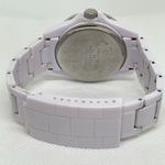 FMD women quartz analog watch white tone 39mm rhinestones round running Photo 3