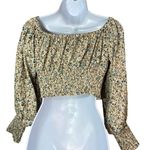 Boohoo Floral Print Long Sleeve Crop Top Size 4 Photo 4