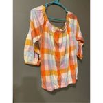 Cato  Off The Shoulder 3/4th Sleeve Elastic Sleeve Elastic Waist Top Size S Photo 2