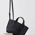 $473 New Ampersand as Apostrophe The Micro Tote in Black Buffalo Leather Photo 0