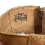 Soludos  Emma Brown Stacked Heeled Chestnut Suede Ankle Boots Booties 9.5 Photo 5