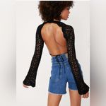 Nasty Gal  Crochet Open Back Tie Crop Top  Knit  Size 6 Photo 1
