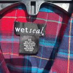 Wet Seal Red Plaid Button Down Blouse Photo 1