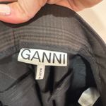 Ganni Womens Plaid Suiting Trousers Pants in Chocolate Brown Size 40 Photo 4