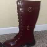 Shoedazzle Womens New  Gabrela Lace-Up Flat Boot Color: Oxblood Photo 6