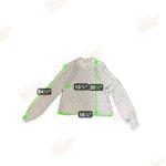 American Eagle  Small Beige Mock Neck Crochet Sweater Photo 2