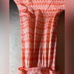 Takara  Vibrant Orange Geometric Maxi Dress Photo 4