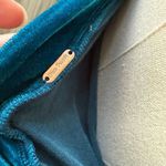 Free People  Teal Lace Velvet Trim Long Sleeve Mini Dress M Photo 9