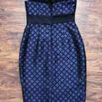 Plenty By Tracy Reese • Nadia blue jacquard dress sheath strapless party Photo 8