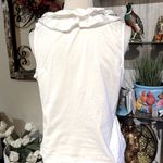 Ralph Lauren White Ruffle V-Neck Blouse women’s size P/L Photo 3