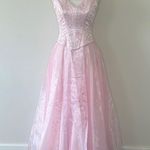 Vintage Beaded Prom Dress Pink Photo 2
