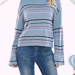 Women's L/S Striped Sweaters Off The Shoulder Size L Photo 0