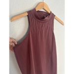 prAna Brown Dark Mauve High Neck Twist Back Top Medium Athleisure Tank Yoga Photo 1