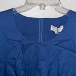 J.Crew NWT $130  Blue Drop Waist Poplin Knee Length Ballet Neck Dress XS Photo 7