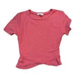 Silence + Noise  Womens Coral Pink Crop Stretchy Knit Top Sz XS Photo 0