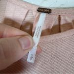 Free People  Pink Puff Shoulder Long Sleeve Sweater Womens S Boho Casual Photo 8