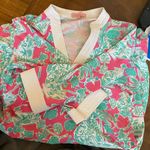 Lilly Pulitzer Floral Tiki Hawaiian Nautical Tunic Midi Dress XS  3/4 Sleeves Photo 2