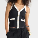 J. Crew Vintage rib lady tank top Black Size XS NWT Photo 0