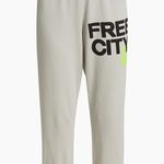 Freecity Logo Cotton Sweatpants in Gray Size M Photo 3
