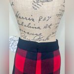 J.Crew Red & Black Buffalo Check Plaid 100% Wool Mini Skirt Size 10 Photo 10