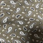 Lands' End  Womens Medium Olive green Paisley Print Knit Twist Front Midi Dress Photo 7