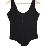 Abercrombie & Fitch Womens Black Cotton Sleeveless Button Down Bodysuit Size XL Photo 0