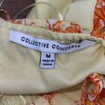 Collective Concepts Womens Floral Smocked Waist Halter Dress Yellow Medium NWOT Photo 4
