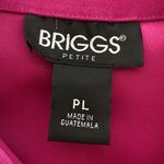 Briggs button down blouse petite long sleeve large buttons VTG 80s/90s Sz LG PET Pink Photo 6