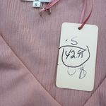 Entro Blouse Knotted Front Tie Blush Pale Pink Short Bell Sleeve Size Small New Photo 6