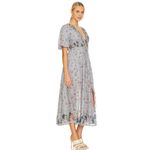 Free People  Lysette Maxi Dress Floral Boho Cottage Romantic Fairy Blue Small Photo 15