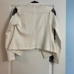 Attention White With Black Lace Blazer Photo 4