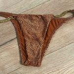 Vix Gold and Brown Bikini with Textured Print Small Photo 3
