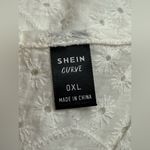 SheIn  White Holidaya Plus Solid Eyelet Embroidery Tank Top Photo 5