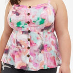 Torrid Womens Fit and Flare Twill Multicolor Button-Down Sleeveless Top 5X Photo 0