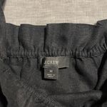 J.Crew  Linen Tie-Shoulder Tank – Black Bow Strap Top Size Medium Photo 2