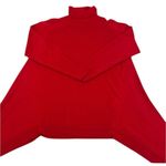 Chico's  size 2/L red cowl neck long sleeve shark bit hem tunic sweater EUC Photo 0